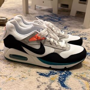 Nike Air Max White and Black with Teal Accents